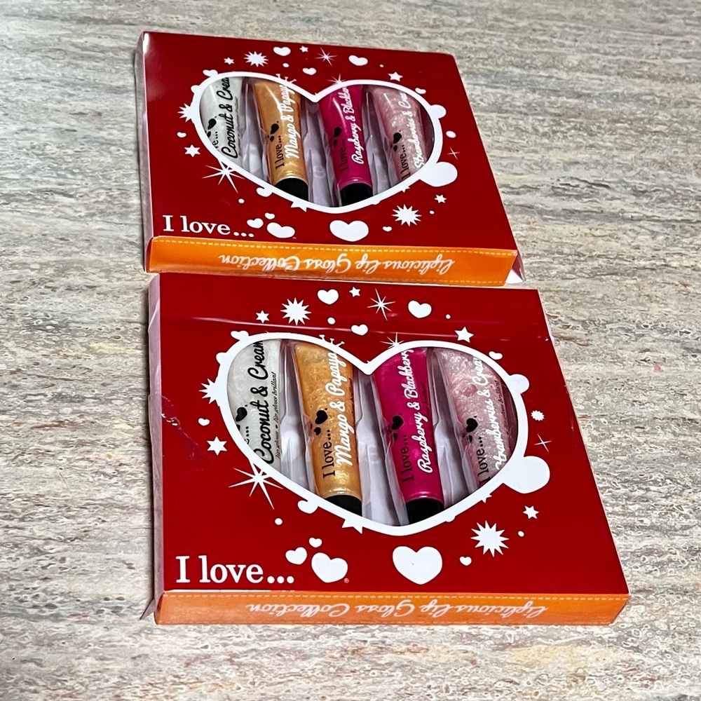 NIB 2-packs of 4 I Love shimmer & shine  lip glosses